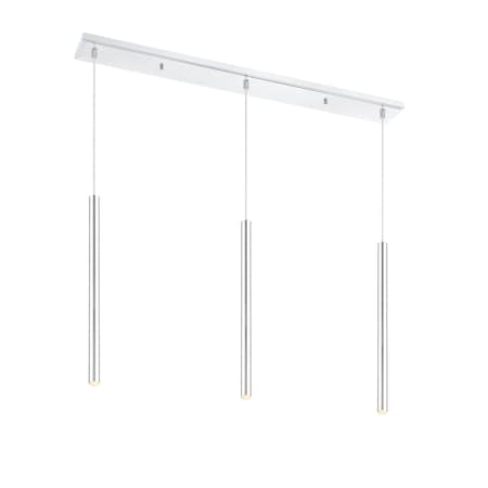 Z-Lite Forest 3 Light Island/Billiard, Chrome & Chrome 917MP24-CH-LED-3LCH